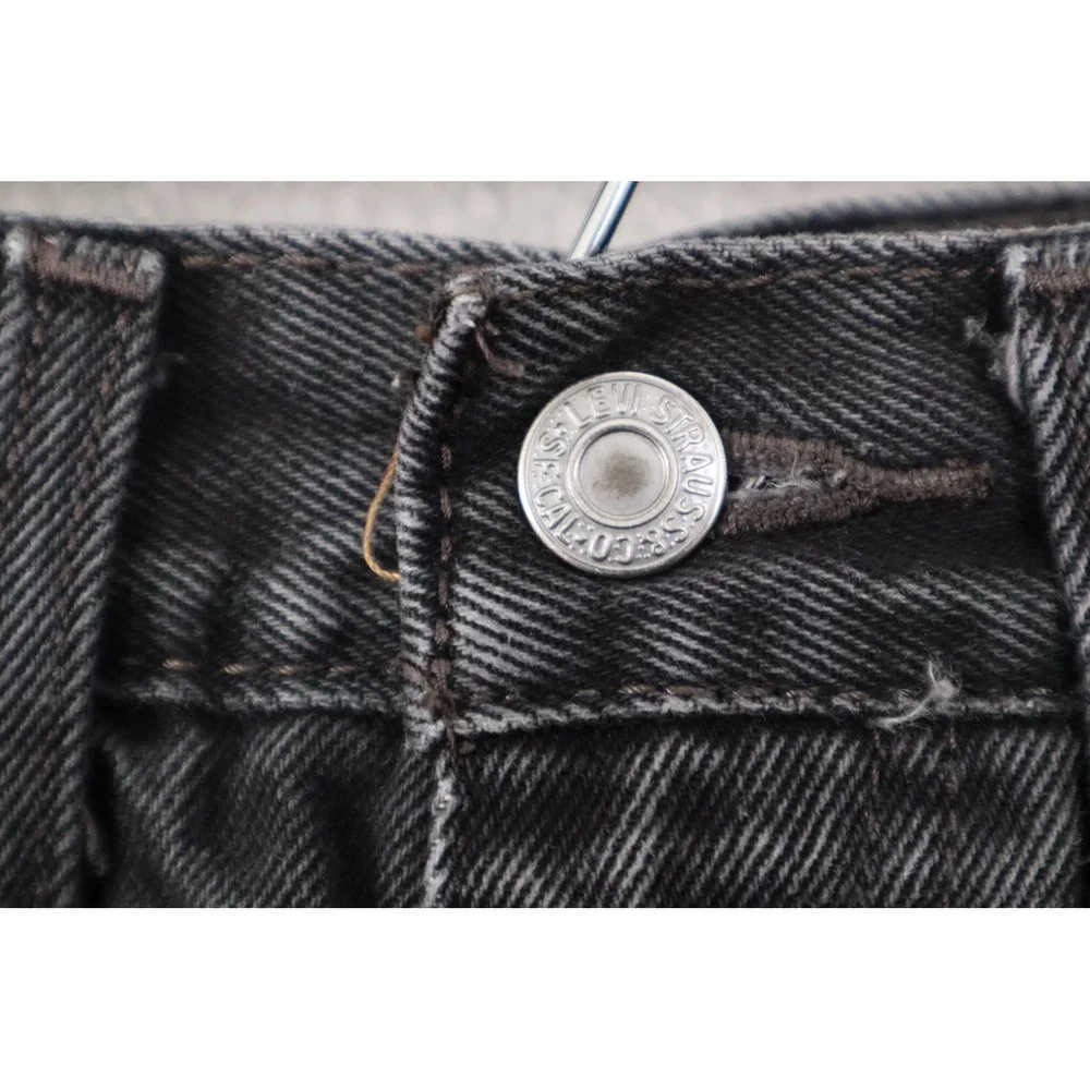 Levis 505 Regular Fit Jeans Mens 34x32 Faded Black Straight Leg Denim 1143
